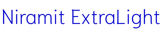 Niramit ExtraLight font